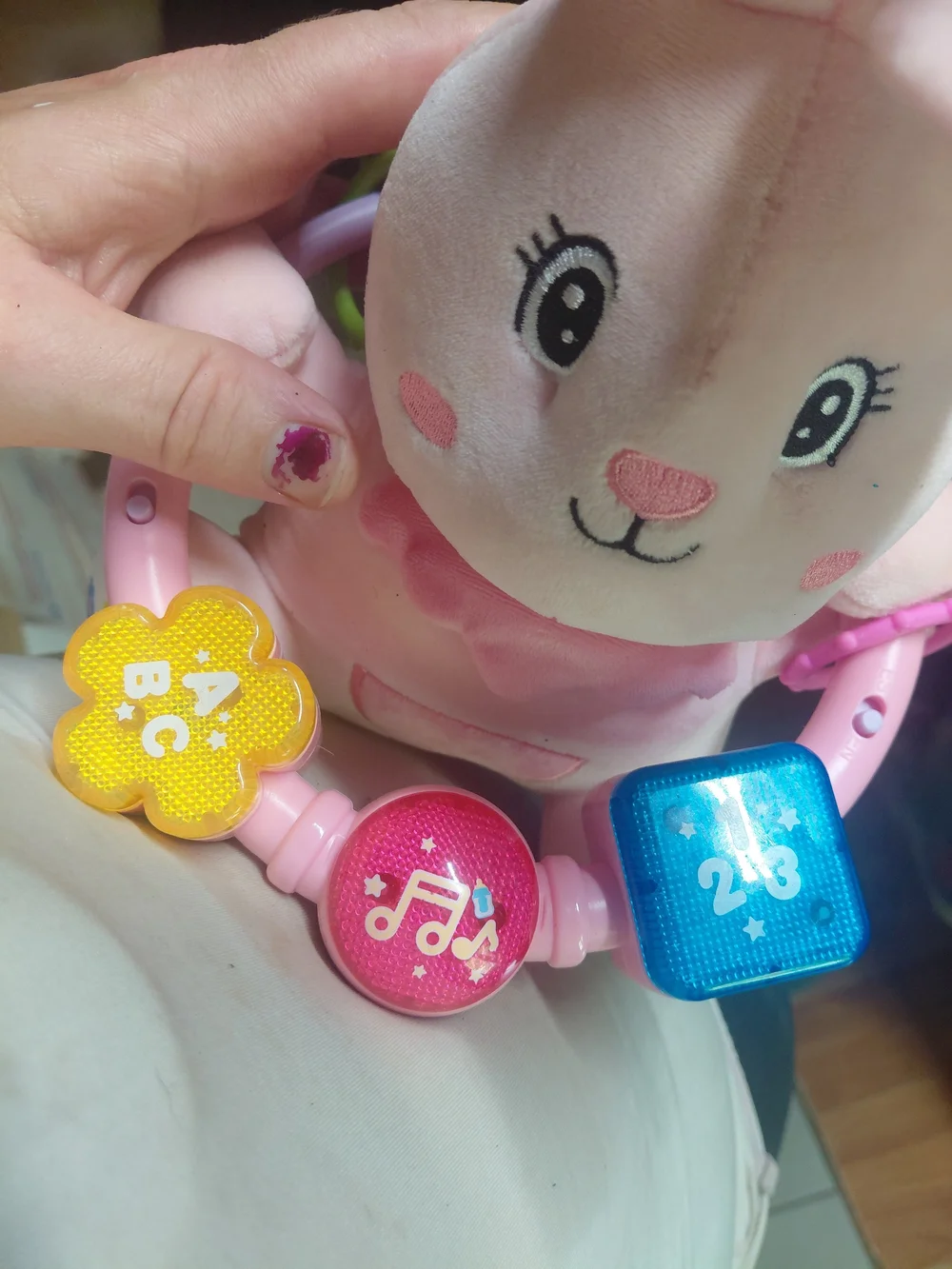 Ryotagift Baby Bilingual Musical Rabbit Stuffed Animal works great